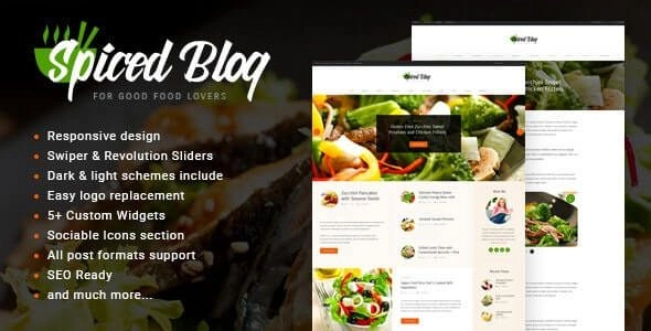 Beautiful and colorful food blog theme perfect for food bloggers