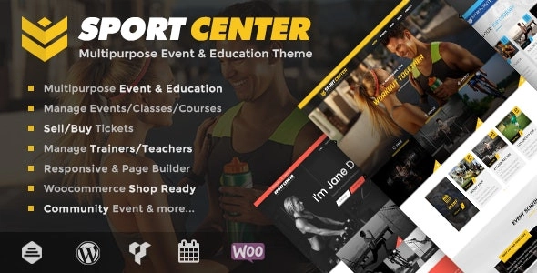 Sport Center - Multipurpose Event  Education WP Theme Sport Center WordPress theme is great for Events