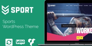 Premium Sport WordPress Theme specially developed for sportive sites design