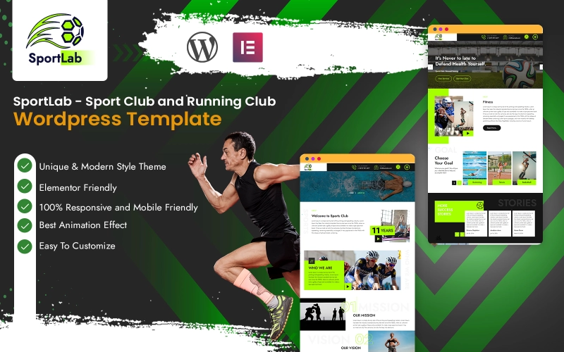 ATT Software presents the SportLab - Sport Club and Running Club Wordpress Template is a responsive Wordpress topic