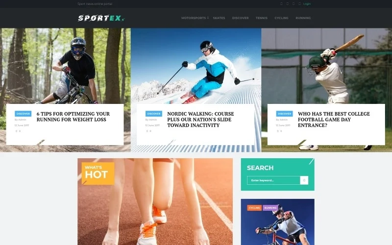 Looking for the best theme to create a popular sports news portal? Try this stylish Sportex WordPress theme