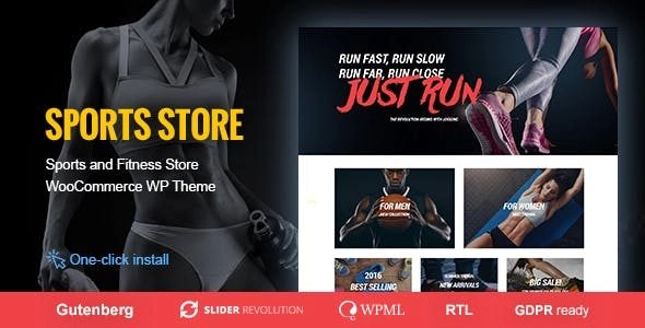 Create a powerful online shop for sports equipment  fitness clothing. Customizable