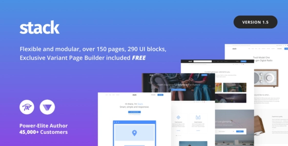 Stack is a versatile WordPress theme with 150+ demos