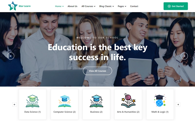 Star Learn is a WordPress theme for school