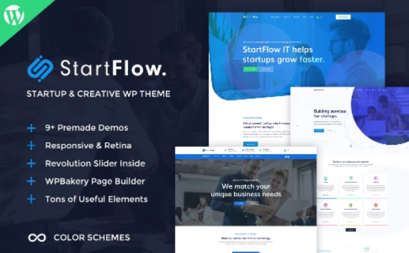 StartFlow is Ultra Responsive and Retina Ready WordPress Theme tailored for all types of Small Business