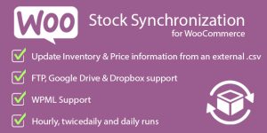 Got tired of manually updating your WooCommerce inventory? Start syncing! Stock Synchronization lets you synchronize your WooCommerce inventory with your external inventory file. Synchronize your inventory by automatically updating your stock quantities from an external inventory file. Update your stock inventory daily with Stock Synchronization and say goodbye to manually…