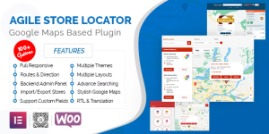 Agile Store Locator is a premium WordPress Google Maps Plugin designed to offer you immediate access to all the best stores in your local area. The plugin can be used for stores listing