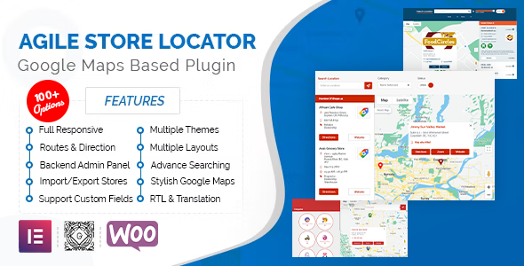 Agile Store Locator is a premium WordPress Google Maps Plugin designed to offer you immediate access to all the best stores in your local area. The plugin can be used for stores listing