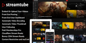 StreamTube: The Ultimate Responsive Video WordPress Theme StreamTube is a highly versatile and responsive video WordPress theme designed to cater to the needs of modern video websites. Whether you're a content creator