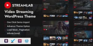 Streamlab is most powerful and biggest Responsive Video WordPress theme develops specifically for video website. It is a sleek and clean looking Theme. With some unique features and stunning UI/UX elements