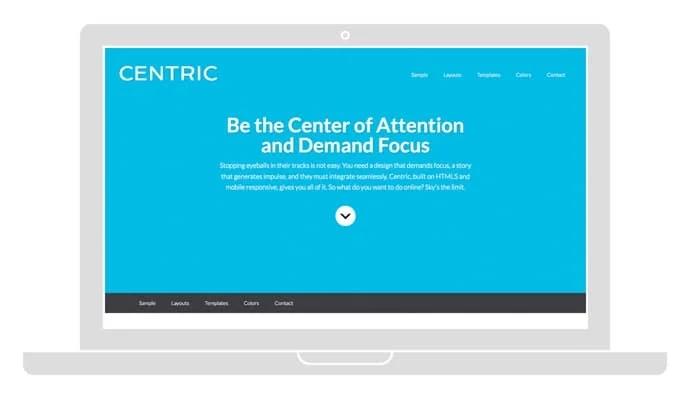 Centric is the antidote for the short attention spans. Your bounce rates will never be the same with a web design that draws readers in and delivers them down your page. Add mobile-responsiveness and seven built-in color styles