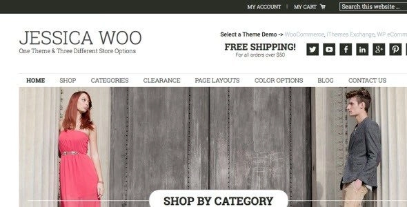 Building an e-commerce site? Jessica is here to help. Jessica is chock-full of features that make it easy to use three popular e-commerce plugins: WooCommerce