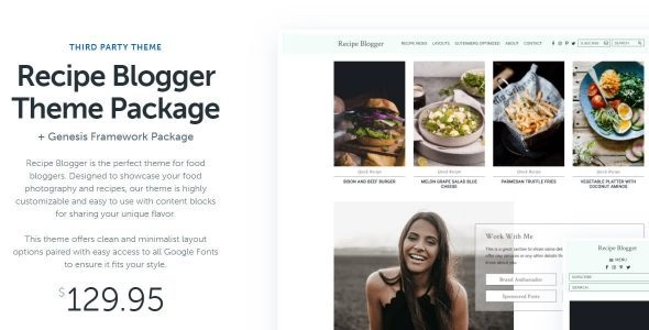 Recipe Blogger is the perfect theme for food bloggers. Designed to showcase your food photography and recipes