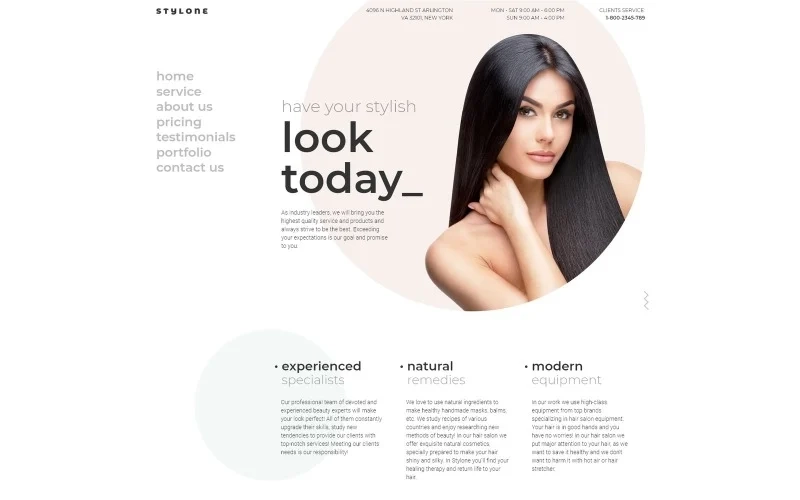 Meet this beautiful and laconic Beauty Hair Salon WordPress Theme - Stylone! With this immaculate theme you will be able to showcase your astonishing works represent your personnel