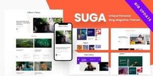 Suga is an indispensable news  magazine template with a clean