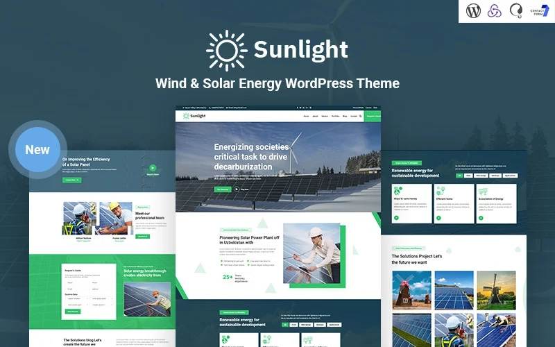 Sunlight is a Wind  Solar Energy WordPress Theme. The theme created for green