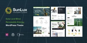 Sunlux – Solar and Renewable Energy WordPress Theme created especially for Alternative Energy Company