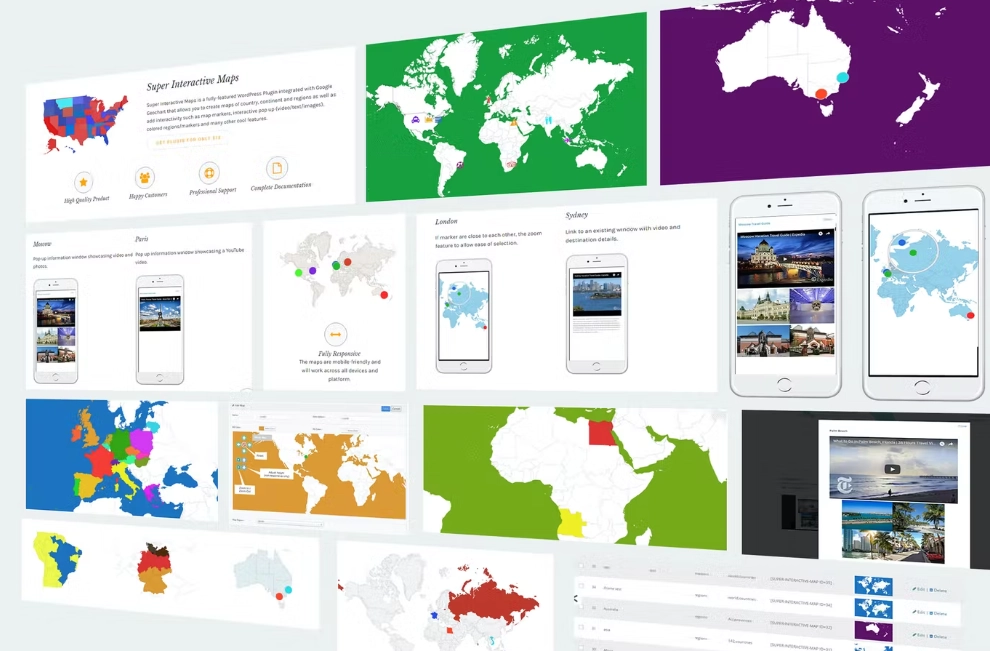 Super Interactive Maps is a fully featured WordPress Plugin integrated with Google Geochart API that allows you to create country