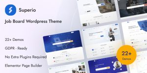 Create a modern job listing site effortlessly with the Superio Job Board WordPress Theme. Available on Bevaultx for free downloads and updates!