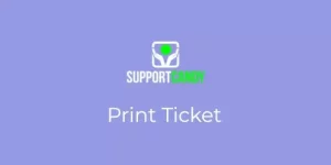 This add-on adds Print functionality to your ticket page. If you allow print for customer