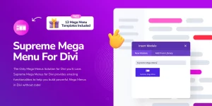 With Supreme Mega Menu Plugin for Divi