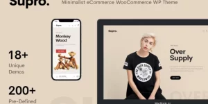 Supro is a clean  minimal AJAX WooCommerce WordPress Theme for shopping online stores. With design minimal and focus on products
