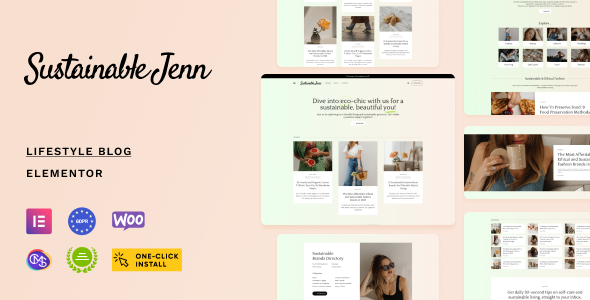 Sustainable Jenn - Eco Lifestyle Blog WordPress Theme Say hello to the Sustainable Jenn - Eco Lifestyle Blog WordPress Theme! This is not just another WordPress theme; it's a comprehensive tool for eco-conscious bloggers who want to share their passion for a sustainable lifestyle. With its unique design and user-friendly…