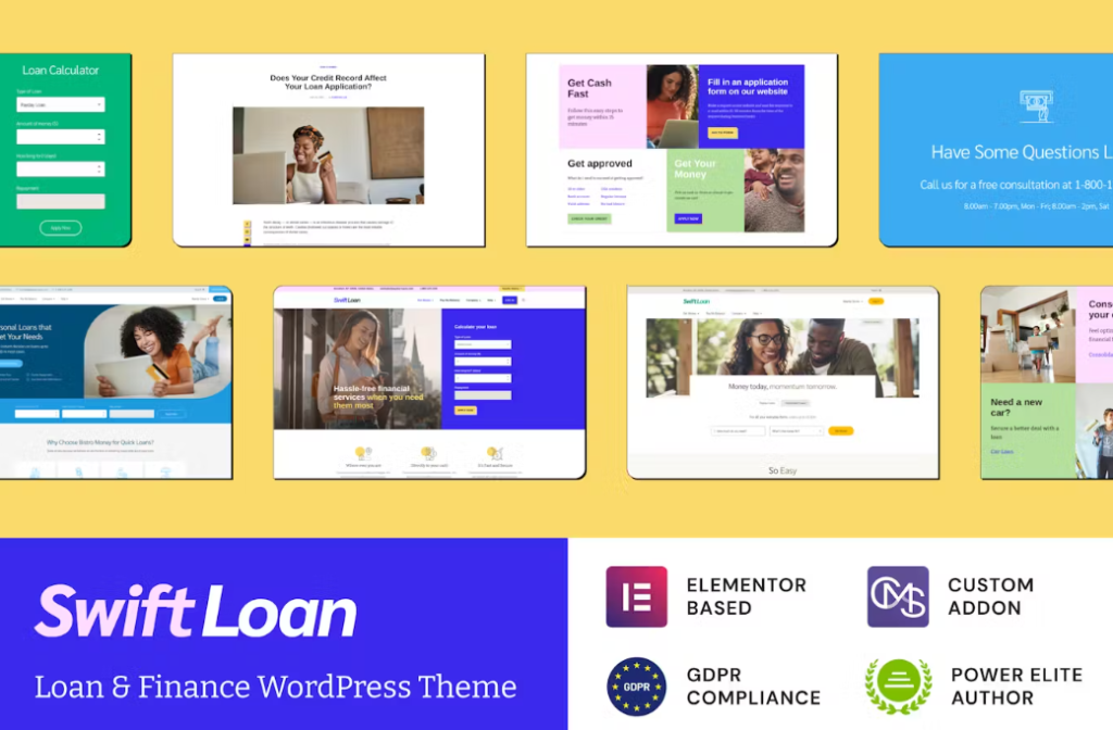 Discover Swift Loan - the ultimate Payday  Banking Finance Theme! With its sleek design