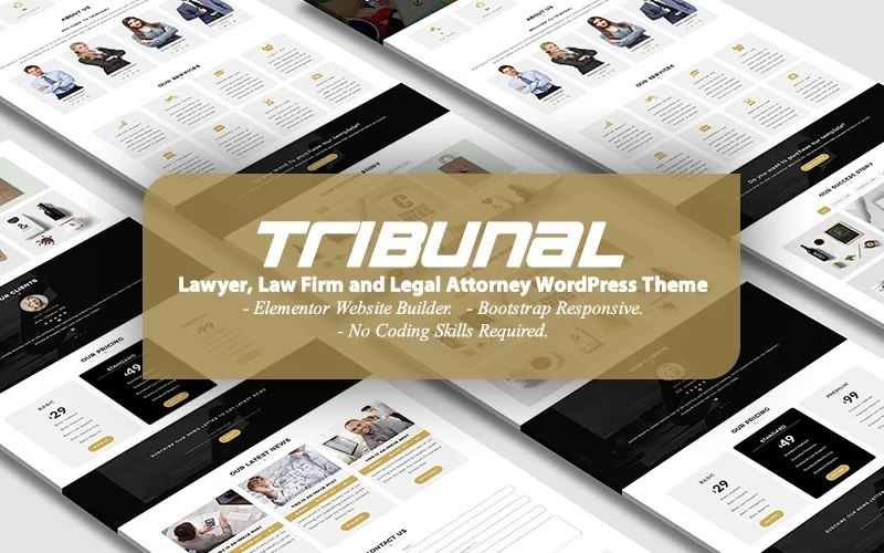 TRIBUNAL WordPress Theme is for Lawyers