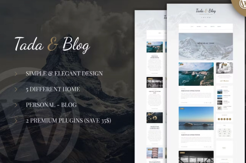 Welcome to Tada  Blog – Personal Blog WordPress Template. 5 Differents Home 5 Differents Blog Sticky Menu Google Fonts Fast Gallery (Premium plugin value 18$) Fast Slider (Premium plugin value 17$) Import in One Click Page Full Width Page Sidebar Left Page Sidebar Right Post Post Sidebar Left Post…