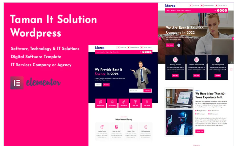 Discover Taman - the ultimate Technology and IT Solutions Theme! With its sleek design