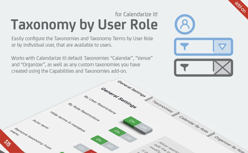 Customize calendar access based on user roles with the Taxonomy by User Role add-on for Calendarize it! Subscribe at Bevaultx to unlock endless possibilities.