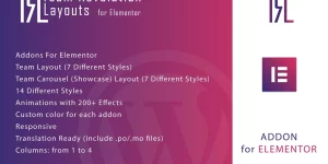 Unlock the power of Team Revolution Layouts for Elementor 1.0.0! Create stunning team layouts in just 1 minute with 14 unique addons and styles