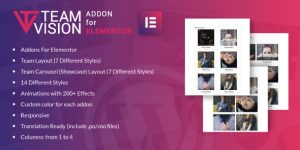 Unlock the power of Teamvision for Elementor! This WordPress plugin lets you create stunning team layouts in just 1 minute with 14 unique addons and styles. Enjoy customizable colors