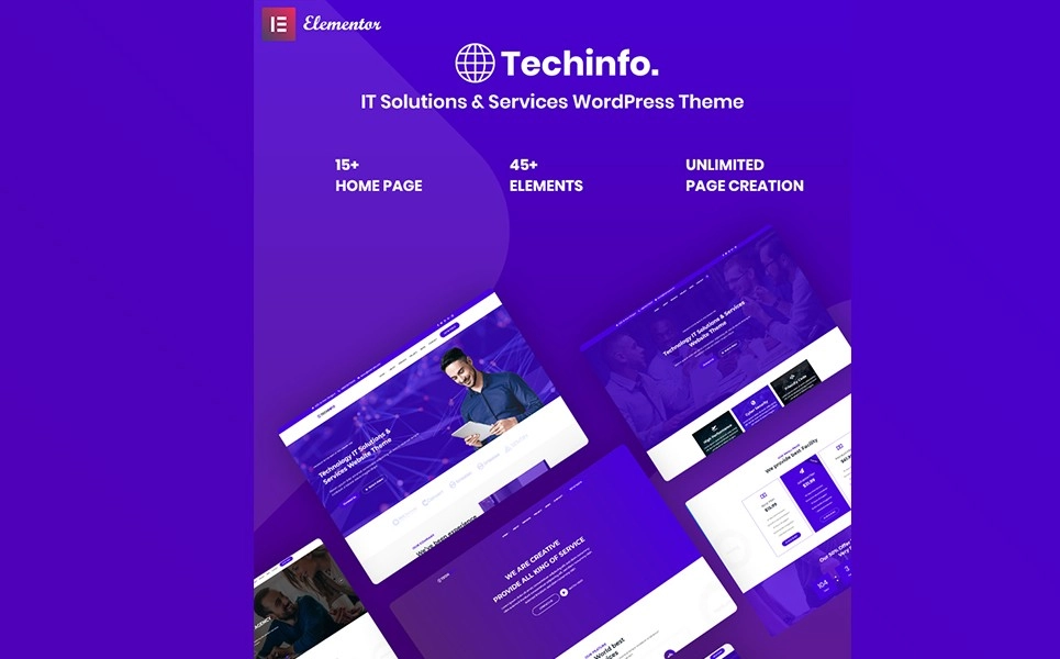 Techinfo – is a Clean  Powerful Technology  Software Multipurpose WordPress Theme. We fully include functionality in our theme to make a perfect website. This WordPress Theme created specially for IT Solution  Services