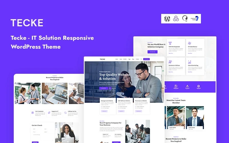 Tecke - IT Solution WordPress theme. Tecke theme is made using the redux framework and developed for compatibility with element. Tecke theme is built using redux framework