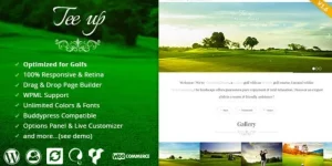 Tee Up is an Elegant premium WordPress theme optimized for Golf Courses. And perfect for any Elegant website (club