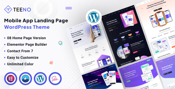 Elevate your app's landing page with the Teeno App Landing WordPress Theme. Responsive