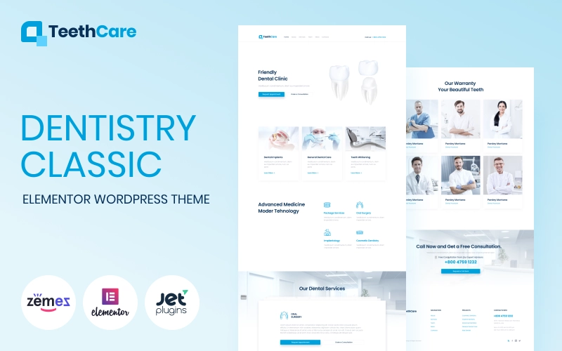 If you are looking for a well-oriented template with the simple navigation through the dental services of your medical clinic