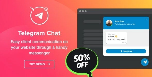 Enhance customer support with WP Telegram Chat by Elfsight! Stay connected 24/7 via one of the most popular messengers. Customize chat settings