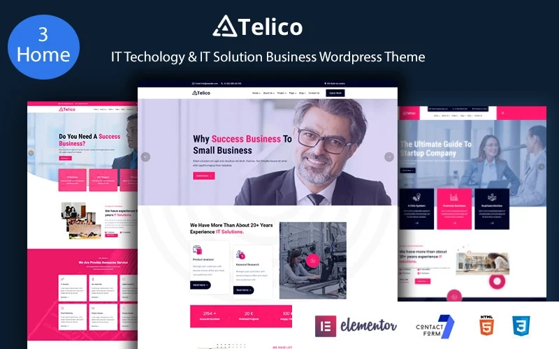 Telico - IT Technology  IT Solutions Business Premium WordPress Theme for All Kind Of Information Technology Solutions and Services Based companies Websites for it-solution