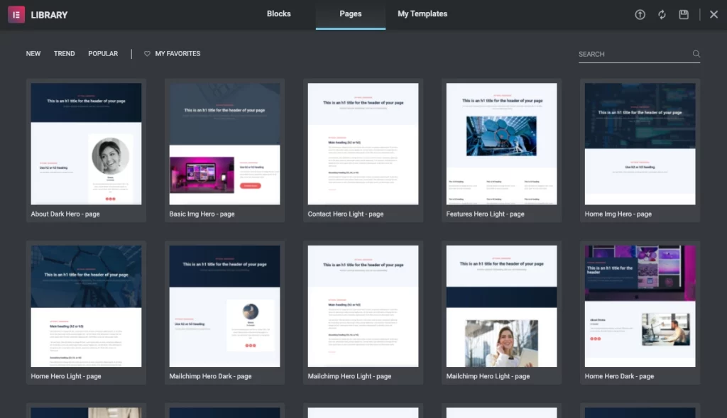 Finally an easy way to host and share your Page Template designs! One of the best WordPress plugins for WordPress design agencies. Our mission is to enable Wordpress agencies and Wordpress business owners to Easily store and sell their page template and block designs. Compatible with Elementor