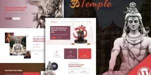 Temple Hindus worship WordPress Theme is a Flat