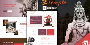 Temple Oriental Shrine WordPress Theme for celebrating Dewali and Holi Festivals and give appreciation to the Temples and give back to the hindu community. This theme is boosted with top themes in the industry