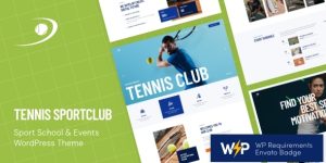 Ace your website game with Tennis Sport Club  Events Theme. Perfect for sports clubs  event planners. Access it via Bevaultx—subscribe now!