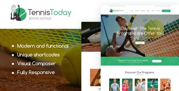 Tennis Today WordPress Theme is a stylish