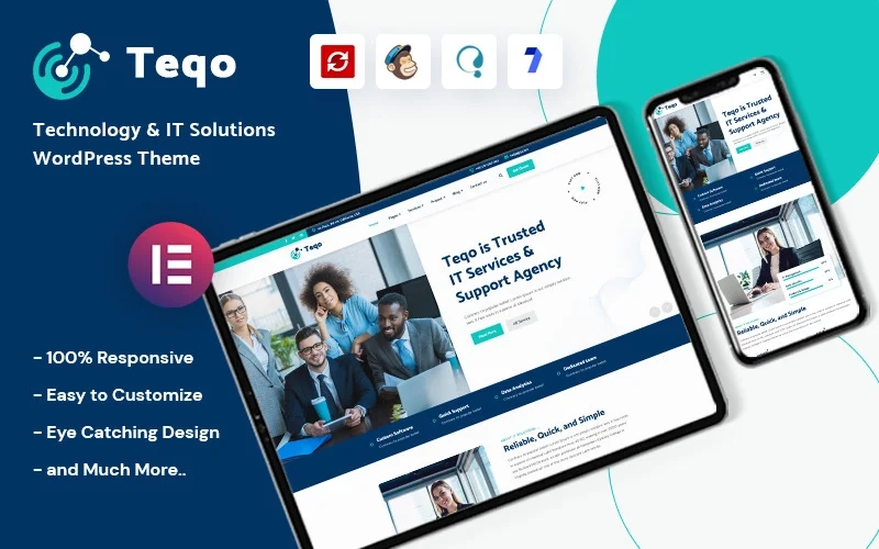 Teqo is a clean and modern Theme which is perfectly suitable for IT Solutions