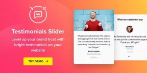 Boost your website's credibility with the Testimonials Slider WordPress plugin! Showcase customer reviews in stunning