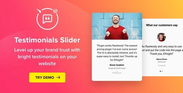 Boost your website's credibility with the Testimonials Slider WordPress plugin! Showcase customer reviews in stunning