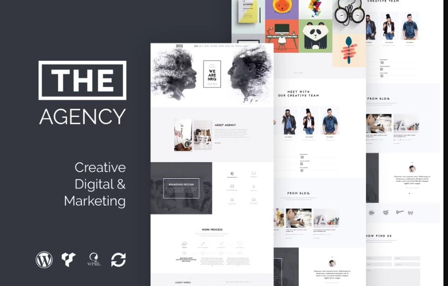 The Agency is a professional one-page creative WordPress theme